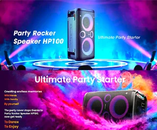 Hisense Ch:2.0 Hp100 Party Rocker With 300w Max Audio Power - Model: Hp100.