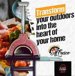 Black Friday Ext. Sale On The Al Fresco Magnifique Mosaic Wood‑fired Pizza Oven No Thermometer