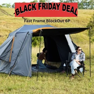 BLACK FRIDAY EXTENDED SAVING ON THEOZTRAIL FAST FRAME BLOCKOUT LUMOS 6P TENT. SAVE 35%.