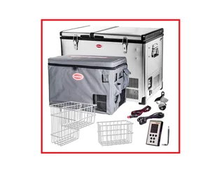 SUMMER DEAL-SNOMASTER 66L LOW PROFILE DUAL COMPARTMENT PORTABLE FRIDGE/FREEZER.