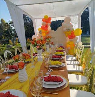 Wedding decor, catering, Baby shower, parties, corporate events, funerals and equipment hire