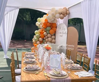 Wedding decor, catering, Baby shower, parties, corporate events, funerals and equipment hire