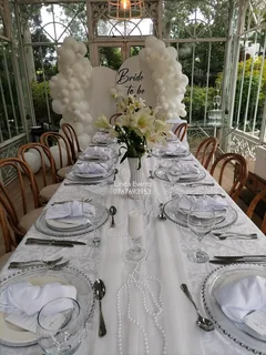 Birthday party, Baby shower, wedding decor, catering, stretch tent, chairs, tables and Rentals