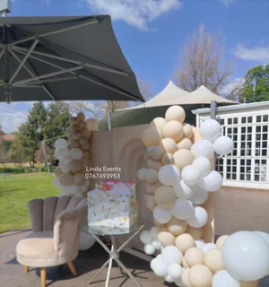 Birthday party, Baby shower, wedding decor, catering, stretch tent, chairs, tables and Rentals