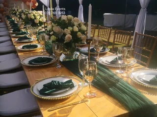 Birthday party, Baby shower, wedding decor, catering, stretch tent, chairs, tables and Rentals