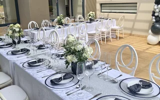 Baby shower, parties, wedding decor, catering, stretch tent, chairs, Balloon garland and equipment h