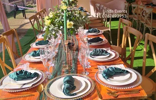 Birthday party, Baby shower, wedding decor, catering, stretch tent, chairs, tables and Rentals