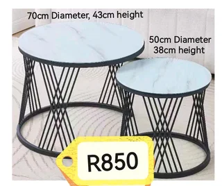 懶 Modern Nesting Coffee Tables – Set of 2 懶R850 for both!
