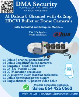 Smart AI CCTV, Alarm system and Electric Fencing installations and repairs- Affordable rates.