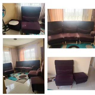 5 seater lounge suite + 2 ottomans