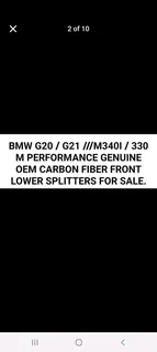 BMW G20/G21 ///M340I / 330I/ IS OEM CARBON FIBER FRONT BUMPER SPLITTERS