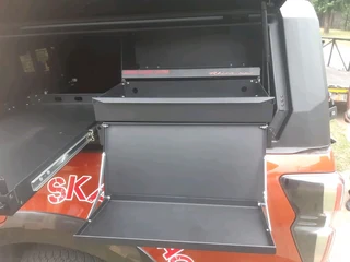 Drop down table utility box storage box