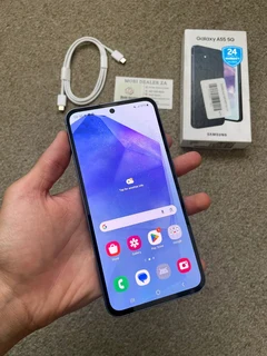 Samsung A55 5G 256gb 8gb ram Dual Sim immaculate condition with box and cable few weeks old
