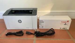 HP Laser 107a with Warranty + Toner