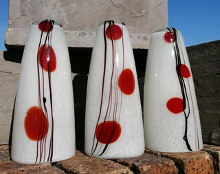 Mid-Century Murano Style Handblown Glass Pendant Light Shades