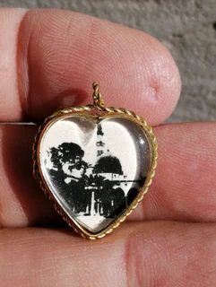 rare 1930s 1940s heart pendant Kaaba, Medina