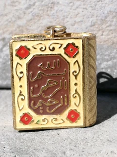 Gold colour Holy Quran tiny pendant