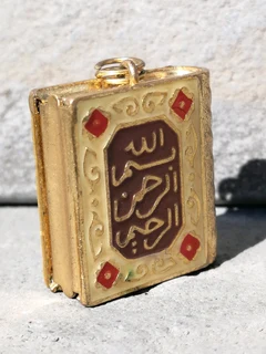 Gold colour Holy Quran tiny pendant