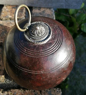 Retro Re-purposed Bowling Ball Doorstop