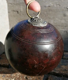 Retro Re-purposed Bowling Ball Doorstop