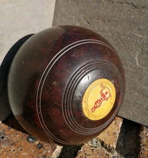 Retro Re-purposed Bowling Ball Doorstop