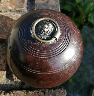Retro Re-purposed Bowling Ball Doorstop