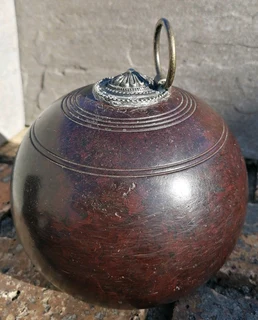 Retro Re-purposed Bowling Ball Doorstop