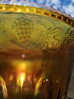 Large Carnival Glass Punch Bowl