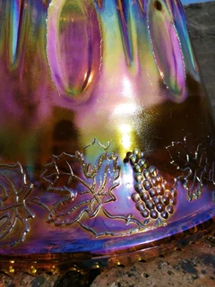 Large Carnival Glass Punch Bowl