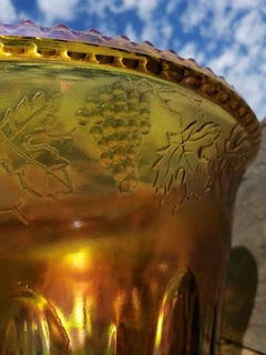 Large Carnival Glass Punch Bowl