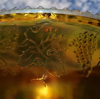 Large Carnival Glass Punch Bowl
