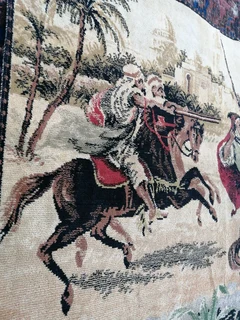 *Rare* Tapestry-Arabian Nights - M i l i t a r y  Campaign