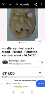 Rare Small Mask - 17.9 x 14.1 x 7.5 cm