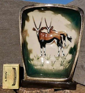 Rare Find* Gemsbok Ceramic Wall Art Handmade SA
