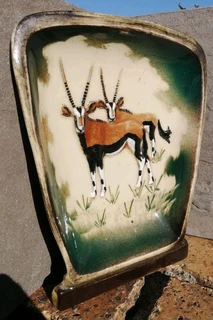 Rare Find* Gemsbok Ceramic Wall Art Handmade SA
