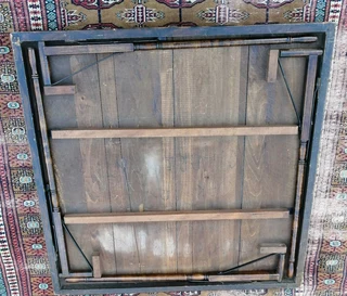 Vtg Antique Bridge Card Occasional Table Fold-Up Legs- Original Ferguson Bros.