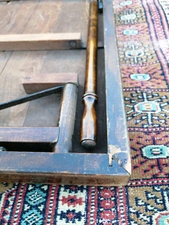 Vtg Antique Bridge Card Occasional Table Fold-Up Legs- Original Ferguson Bros.
