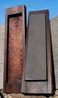 Vtg Combination Sharpening Stone in Wooden Box