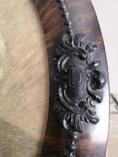 Vtg Oval Frame w/ Einstein direct Print on Board