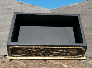 Jewelry Box Black-Gold Elephant motif - rare find*