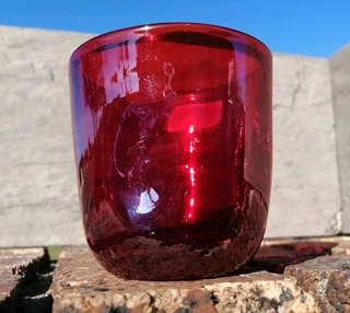 Handblown Ruby Red Lustre &#39;Glass&#39; Sergio Talanti Italy