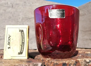 Handblown Ruby Red Lustre &#39;Glass&#39; Sergio Talanti Italy