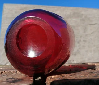Handblown Ruby Red Lustre &#39;Glass&#39; Sergio Talanti Italy