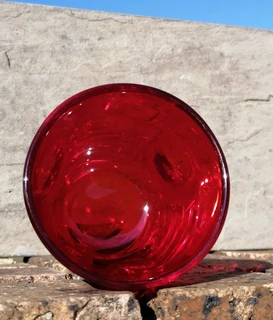 Handblown Ruby Red Lustre &#39;Glass&#39; Sergio Talanti Italy