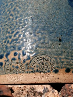 Vtg 1.75 Litre Stoneware corked Bottle VW DIAZ 88