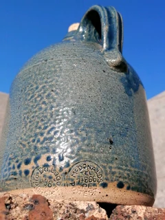 Vtg 1.75 Litre Stoneware corked Bottle VW DIAZ 88