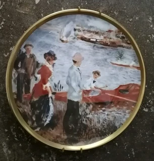 Pierre Auguste Renoir OARSMEN AT CHATOU Wall Plate Art