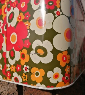 Vtg 70s Floral  Bread Box