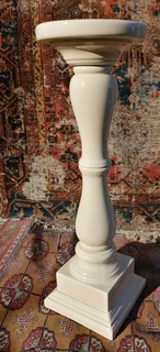 Vtg Ceramic Plant Stand Pedestal Plinth 76cm H