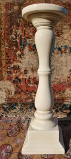 Vtg Ceramic Plant Stand Pedestal Plinth 76cm H